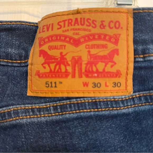 Levi's Women's Straight Leg Jeans - Dark Blue - Picture 3 of 3